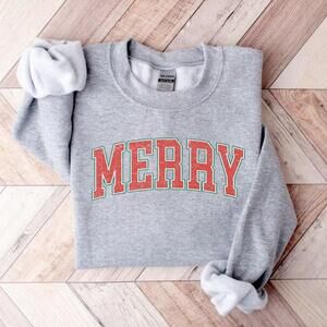 Christmas Sweatshirt, Merry Christmas Sweatshirt, Unisex Sweatshirt
